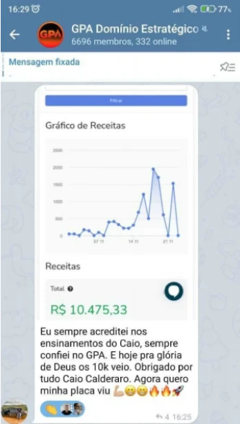 Depoimento real de aluno do GPA 3.0 Caio Calderaro – comissão em dólar