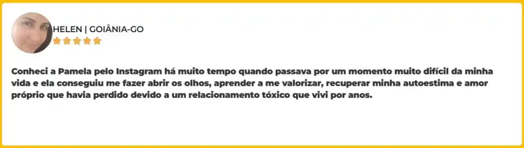 Veja o depoimento da Helen sobre o Curso Bem Me Quero
