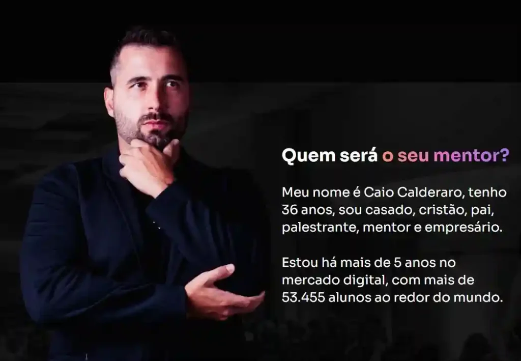 Caio Calderaro, criador do curso Máquina de Vender em Dólar